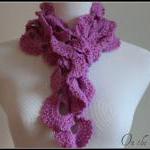 Pink Crochet Scarf Queen Annes Lace