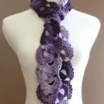 Crochet Scarf Queen Annes Lace Ombre Varigated..