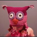 Crochet Owl Hat with Earflaps
