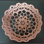 Lace Bowl Crochet Basket Crochet Doily Light Brown..