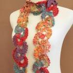 Crochet Scarf Queen Annes Lace Ombre Varigated..