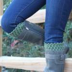 Crochet Boot Cuffs Leg Warmers Boot Socks Sage..
