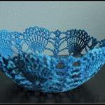 Crochet Lace Doily Bowl Basket Brig..