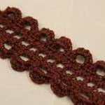 Crochet Bracelet Lace Cuff Chocolat..
