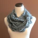 Chunky Crochet Infinity Scarf Lace Thick Cowl..