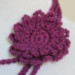 Crochet Necklace Flower Brooch Laye..