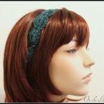 Headband Crochet Teal Hair Tie