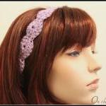 Purple Headband Crochet Hair Tie