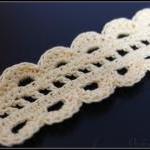 Crochet Cuff Lace Bracelet Yellow