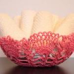 Decorative Centerpiece Bowl Crochet Basket Lace..