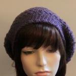 Crochet Slouch Hat Plum Purple Cloche Slouchy..