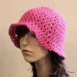 Floppy Crochet Hat Hot Pink Summer ..