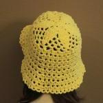 Yellow Crochet Hat Summer Beach Flo..