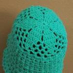 Crochet Hat Turquoise Teal Summer B..