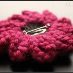 Crochet Flower Brooch Set Of 3