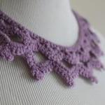 Crochet Necklace Victorian Lace Collar Lavendar..