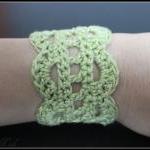 Crochet Cuff Lace Bracelet Lime Green