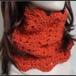 Crochet Cowl Lace Infinity Scarf Pu..