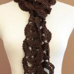 Crochet Scarf Queen Annes Lace Bronze Copper