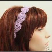 Purple Headband Crochet Hair Tie
