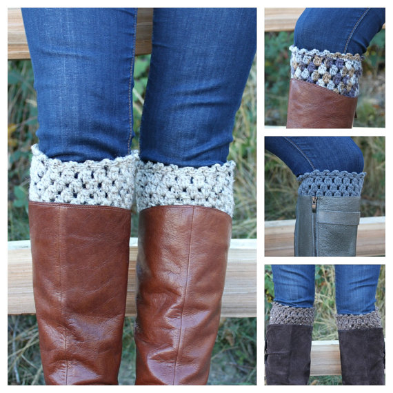 Pick Your Color Crochet Boot Cuffs Leg Warmers Boot Socks on Luulla